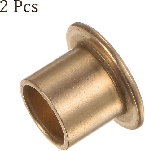 2pcs Flanged Sleeve Bearing - [8mm x 10mm x 10mm] Bronze Oilless Bushing for Equipment Machine Use | Gold in Saudi Arabia