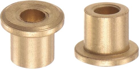 2pcs Flanged Sleeve Bearing - [8mm x 10mm x 10mm] Bronze Oilless Bushing for Equipment Machine Use | Gold in Saudi Arabia