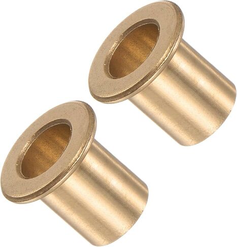 2pcs محمل الأكمام ذات الحواف - [8mm × 10 مم × 10 مم] جلبة البرونزية البرونزية لآلة المعدات استخدام | ذهب in Saudi Arabia