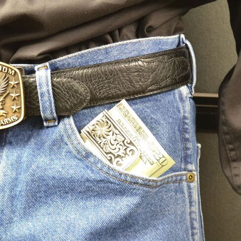 Montana Silversmiths Western Themed Money Clip, Made In USA (Four Aces) in Kuwait