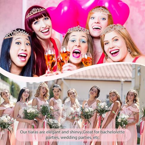Lyrow 30 Pcs Tiara Crowns for Women Bulk Galentines Day Party Favors Crystal Queen Crowns with Comb Headband Princess Tiaras for Birthday Wedding Halloween Christmas(Silver) in Saudi Arabia