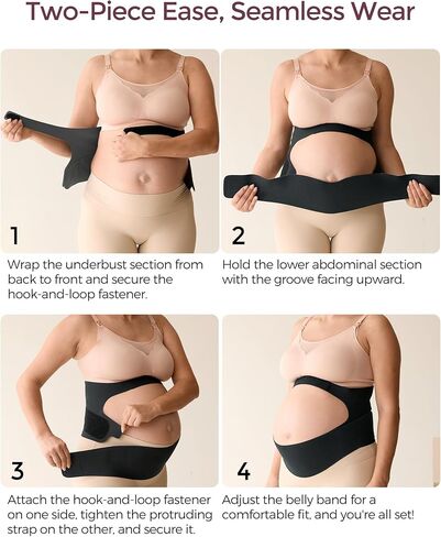Momcozy Pregnancy Belly Band, CozySupport Ergonest Maternity Belly Band BL in Saudi Arabia