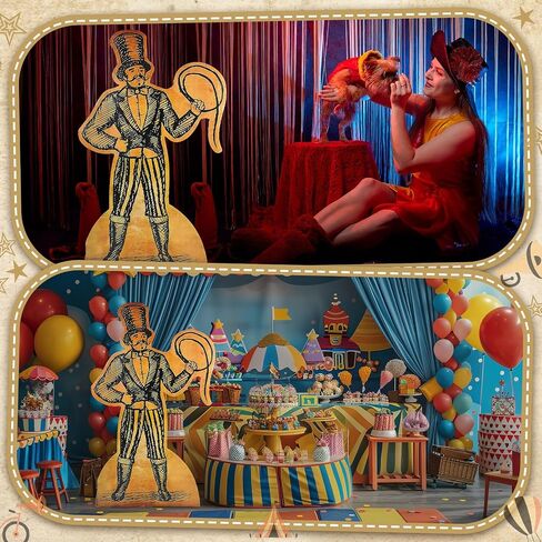 Weysat 47" H Circus Clown Cardboard Cutout Stand up Carnival Circus Theme Party Decoration Clown Life Size Photo Props for Carnival Yard Signs Birthday Party Outdoor Lawn Yard Patio Decorations in Saudi Arabia