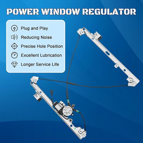 741-644 Power Window Regulator with Motor Assembly Front Driver Side Fit for 2000 2001 2002 2003 2004 2005 2006 Chevy Silverado Avalanche Tahoe Suburban GMC Sierra Yukon XL Cadillac Escalade ESV EXT in Kuwait
