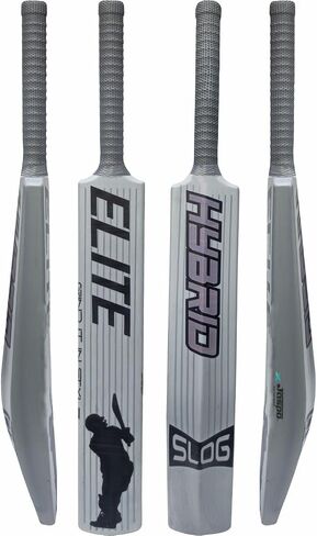 Slog Elite Hybrid Bat, PU Filled Plastic Cricket bat, Premium Hard Plastic Bat, Full Size Bat, 34" X 4.5" inches, for All Ages in Kuwait