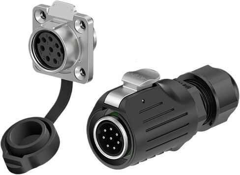 Power connector EW-LP16 flange type 2/3/4/5/7/8/9 core display equipment waterproof aviation flange normal installation (welding type)(EW-LP16-5P 5A) in Saudi Arabia
