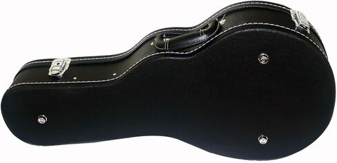 Mandolin Case, F-Style and A-Style Mandolin Case, Litchi pattern Leather Bulge Surface with Plush Interior Wooden Case (Black) in Saudi Arabia