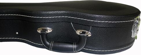 Mandolin Case, F-Style and A-Style Mandolin Case, Litchi pattern Leather Bulge Surface with Plush Interior Wooden Case (Black) in Saudi Arabia