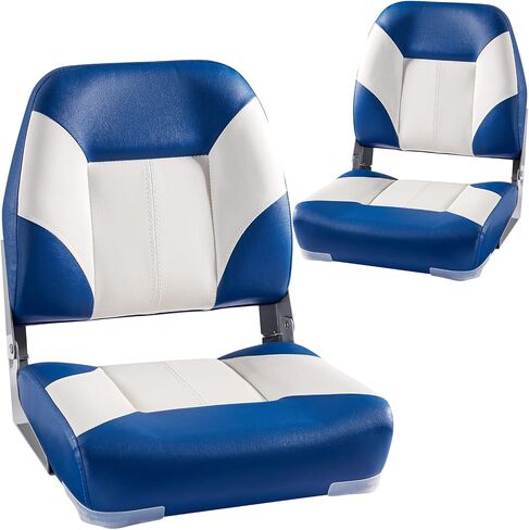 2pcs Boat Seating Grey and Black Low Back Finsh Boat Chairs in Kuwait