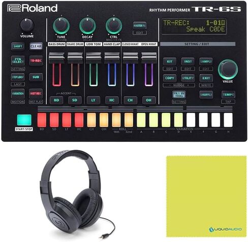 Roland TR-6S Rhythm Performer Bundle W/Samson SR350 Over-ear Stereo Headons و Sileio Audio Cloth in Saudi Arabia