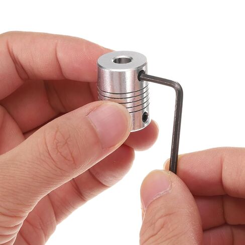 uxcell 5 Pcs Aluminum Alloy Shaft Coupling 6mm to 10mm, Flexible Coupling Motor Connector Joint, Stepper Motor Coupler for CNC Machine & 3D Printer (L25xD19) in Saudi Arabia