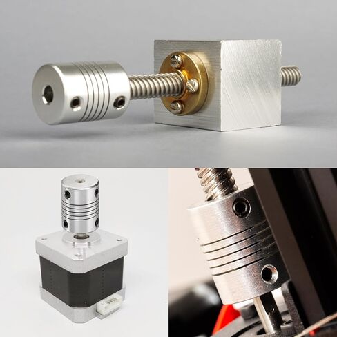 uxcell 5 Pcs Aluminum Alloy Shaft Coupling 6mm to 10mm, Flexible Coupling Motor Connector Joint, Stepper Motor Coupler for CNC Machine & 3D Printer (L25xD19) in Saudi Arabia