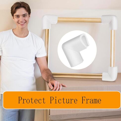 Havihaki 12Pcs Foam Corner Protectors For Moving TV, Picture Frame, Mirror, Frame Edge Protection Corners for Artworks Shipping, Packing Material in Saudi Arabia