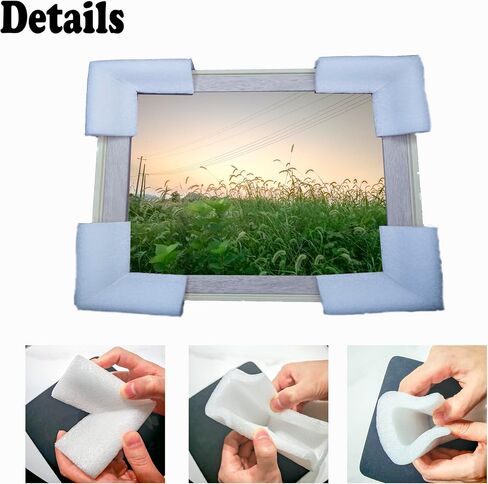 Havihaki 12Pcs Foam Corner Protectors For Moving TV, Picture Frame, Mirror, Frame Edge Protection Corners for Artworks Shipping, Packing Material in Saudi Arabia