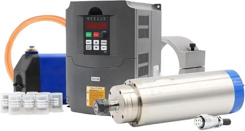 3.2KW ER20 Woodworking Spindle, Equipped with HY 4KW Variable Frequency VFD 100MM Bracket 75W Pump(Ceramic Bearing,380v) in Saudi Arabia