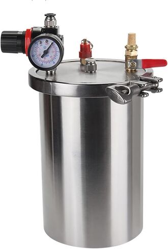iDili 304 Stainless Steel Dispenser Pressure Tank Storage Tank Fluid Dispensing Bucket with Safety Valve 1-15L Optional (1L) in Saudi Arabia