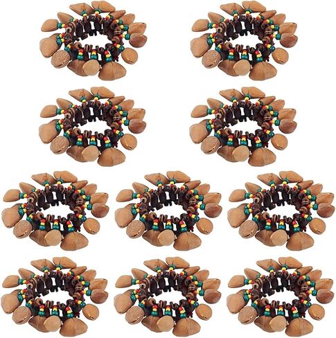 Handbell Handbell Handbell - 2 PCS متنوعة ألوان جوز الهند الإيقاع أداة للنساء ، 4.72 × 4.72 × 10.82 بوصة in Kuwait