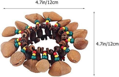 Handbell Handbell Handbell - 2 PCS متنوعة ألوان جوز الهند الإيقاع أداة للنساء ، 4.72 × 4.72 × 10.82 بوصة in Kuwait