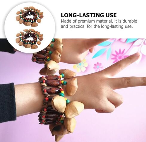 Handbell Handbell Handbell - 2 PCS متنوعة ألوان جوز الهند الإيقاع أداة للنساء ، 4.72 × 4.72 × 10.82 بوصة in Kuwait