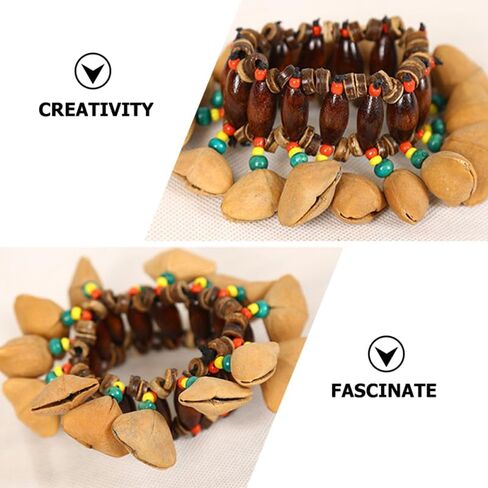 Handbell Handbell Handbell - 2 PCS متنوعة ألوان جوز الهند الإيقاع أداة للنساء ، 4.72 × 4.72 × 10.82 بوصة in Kuwait