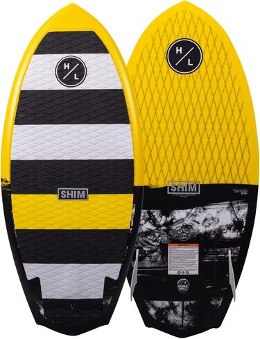 Hyperlite Shim Junior Fiberglass All Around Wakesurfer Board for Intermediate to Advanced Riders with Fast Rocker, Yellow and Blac in Saudi Arabia