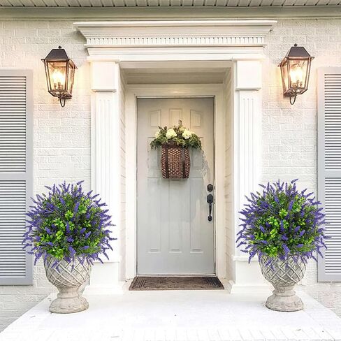 Artificial Topiary Lavender Ball Tree Outdoor Plants with Ground Spike 22"- UV Resistant Faux Shrubs, Eucalyptus Fake Plants for Indoor & Garden, Yard, Porch, Patio Decor-Pink in Saudi Arabia