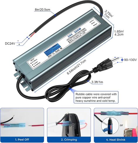 24 فولت 400W LED إمدادات الطاقة ، IP67 مقاوم للماء AC 90-140V إلى DC 24V 16.6A LED ، محول الجهد المنخفض مع قابس 3 شرق لشريط LED ، إضاءة المناظر الطبيعية ، مصابيح LED 24V ، الكمبيوتر ، الكمبيوتر in Saudi Arabia