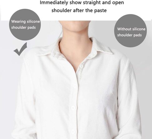 Majurphy 2 Pairs Silicone Shoulder Pads Adhesive Shoulder Push-up Pads Shoulder Enhancer,L,Clear in Saudi Arabia