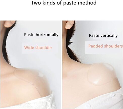 Majurphy 2 Pairs Silicone Shoulder Pads Adhesive Shoulder Push-up Pads Shoulder Enhancer,L,Clear in Saudi Arabia