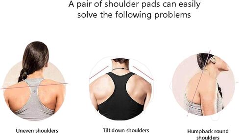 Majurphy 2 Pairs Silicone Shoulder Pads Adhesive Shoulder Push-up Pads Shoulder Enhancer,L,Clear in Saudi Arabia