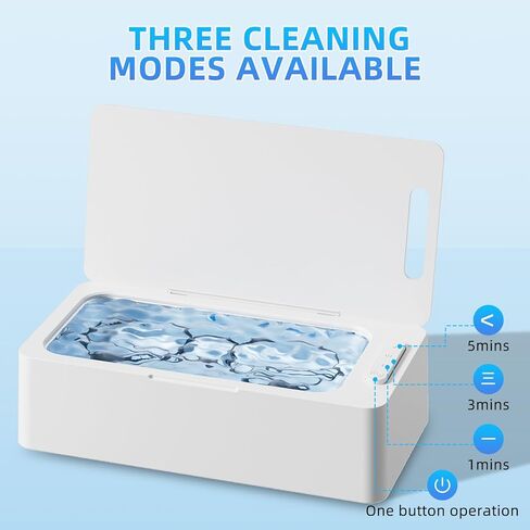 آلة نظافة بالموجات فوق الصوتية الاحترافية مع سعة 450 مل للمجوهرات ، النظارات ، الخاتم ، الذهب ، العملة ، الحلاقة ، الفضة ، التجنيب ، حزام مشاهدة ، أسنان الأسنان ، جراب نظافة 42 كيلو هرتز مع عملية ملمس واحد ، 3 أوضاع توقيت in Kuwait