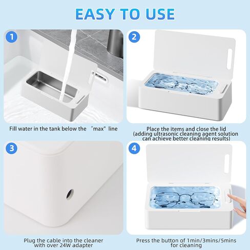 آلة نظافة بالموجات فوق الصوتية الاحترافية مع سعة 450 مل للمجوهرات ، النظارات ، الخاتم ، الذهب ، العملة ، الحلاقة ، الفضة ، التجنيب ، حزام مشاهدة ، أسنان الأسنان ، جراب نظافة 42 كيلو هرتز مع عملية ملمس واحد ، 3 أوضاع توقيت in Kuwait