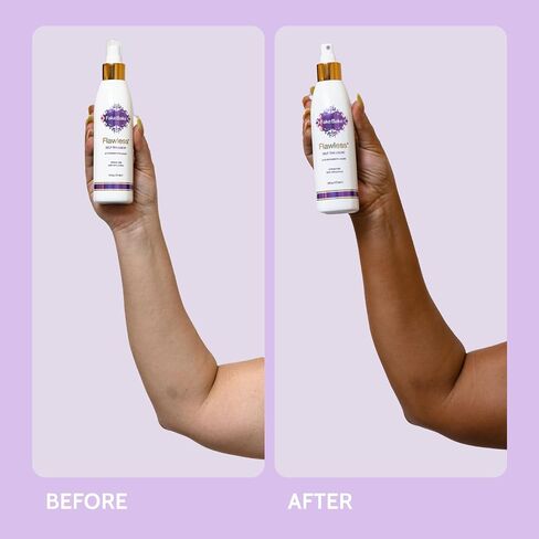 Fake Bake Flawless Darker Self-Tanning Liquid Streak-Free, Long-Lasting Natural Glow For All Skin Tones - Sunless Tanner Includes Professional Mitt For Easy Application, Black Coconut Scent - 6 oz in Kuwait