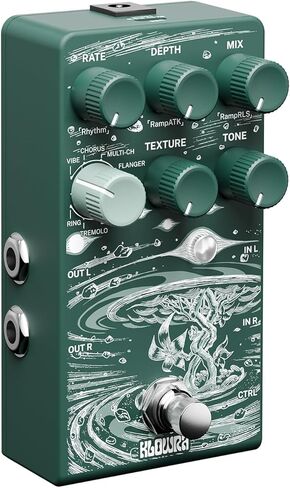 Sprout Modulation Guitar Pedal for Electric Guitar with CTRL Input, Digital Guitar Pedal with 9 Effects Rotary,Chorus,Flanger,Analog Dry Through,True Bypass, Tap Tempo,Presets in Saudi Arabia