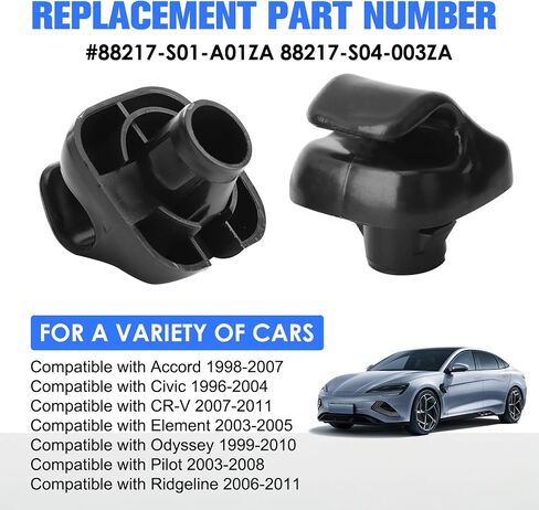 2007 Sun Visor Clip Replacement Compatible with Honda Accord, Sunvisor Inner Clips for Civic CR-V Odyssey Ridgeline Element Pilot Acura TSX RSX, OEM #88217S01A01ZA 88217S04003ZA (Gray) in Saudi Arabia