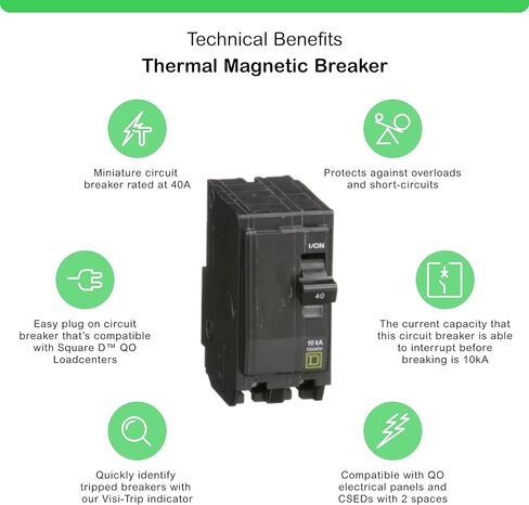 Square D by Schneider Electric Square D - QO240CP QO 40 Amp Two-Pole Circuit Breaker in Saudi Arabia
