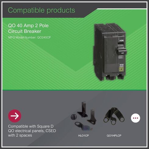Square D by Schneider Electric Square D - QO240CP QO 40 Amp Two-Pole Circuit Breaker in Saudi Arabia