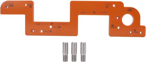 ARC Grooving Auxiliary Tool Professional Anti Slip Easy to Operate Cabinet Door Slot Position Template for Woodworking Tool Metal 35cm 13.8in (8mm) in Saudi Arabia
