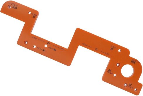 ARC Grooving Auxiliary Tool Professional Anti Slip Easy to Operate Cabinet Door Slot Position Template for Woodworking Tool Metal 35cm 13.8in (8mm) in Saudi Arabia