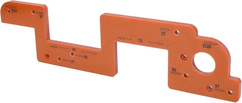 ARC Grooving Auxiliary Tool Professional Anti Slip Easy to Operate Cabinet Door Slot Position Template for Woodworking Tool Metal 35cm 13.8in (8mm) in Saudi Arabia