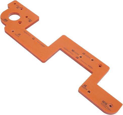 ARC Grooving Auxiliary Tool Professional Anti Slip Easy to Operate Cabinet Door Slot Position Template for Woodworking Tool Metal 35cm 13.8in (8mm) in Saudi Arabia