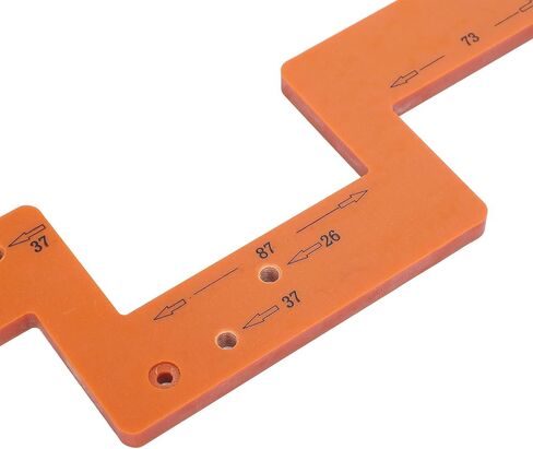 ARC Grooving Auxiliary Tool Professional Anti Slip Easy to Operate Cabinet Door Slot Position Template for Woodworking Tool Metal 35cm 13.8in (8mm) in Saudi Arabia