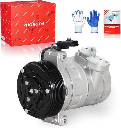 ضاغط Phoboos A/C مع القابض متوافق مع نيسان Sentra 2013-2019 L4 1.8L. تبريد سريع ، ضوضاء منخفضة ، تسهيل التثبيت ، المرجع. CO-29072C ، 98585 in Kuwait