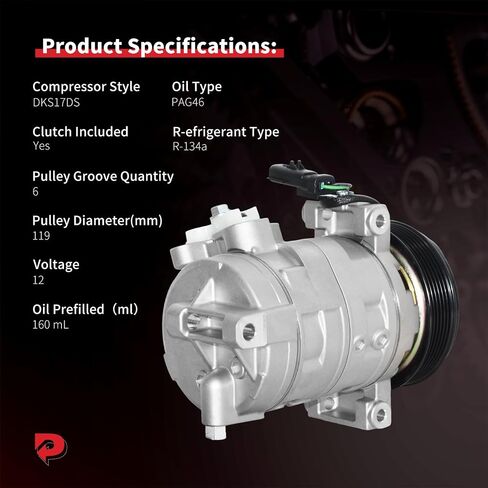 ضاغط Phoboos A/C مع القابض متوافق مع نيسان Sentra 2013-2019 L4 1.8L. تبريد سريع ، ضوضاء منخفضة ، تسهيل التثبيت ، المرجع. CO-29072C ، 98585 in Kuwait