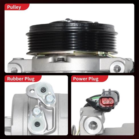 ضاغط Phoboos A/C مع القابض متوافق مع نيسان Sentra 2013-2019 L4 1.8L. تبريد سريع ، ضوضاء منخفضة ، تسهيل التثبيت ، المرجع. CO-29072C ، 98585 in Kuwait