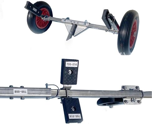 Adjustable Boat Trailer Dolly, Carbon Steel Inflatable Boat Trailer Mover, 15'' Pneumatic Tires & Nonslip Support Bracket, for Moving Kayak Motorboat Fishing Boat in Saudi Arabia