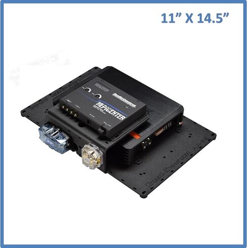 AMP BASE/AMP RACK/AMP HOLDER 11 × 14.5 + FUSE HOLDER & BASS BAST BASE SPEWOOFER SPECTORIES SPEANCORIES ADD ON CAR AUDIO Home Audio in Kuwait