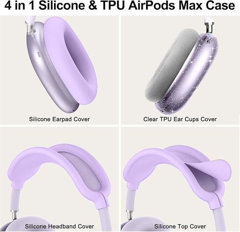 غطاء العلبة لسماعات الرأس الأقصى للـ AirPods ، ومضاد للخلع ، وغطاء الغلاف الواقي للغاية ، وهو العناكب ثلاثية الأبعاد للسماعات الرفاهية ، سماعات Apple Airpods Max (أسود) in Saudi Arabia