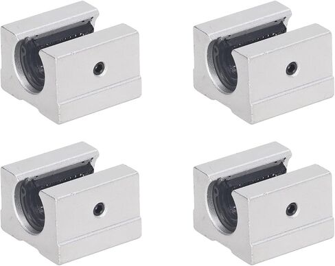 Aramox 4 Pcs SBR12UU Linear Ball Bearing Slide Block, Aluminum Alloy Open Linear Bearing Slide for Machine Tools, Engineering Machinery in Saudi Arabia