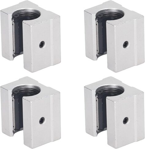 Aramox 4 Pcs SBR12UU Linear Ball Bearing Slide Block, Aluminum Alloy Open Linear Bearing Slide for Machine Tools, Engineering Machinery in Saudi Arabia